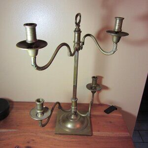 lippmann's knob creek adjustable vintage brass candelabra (GC087)
